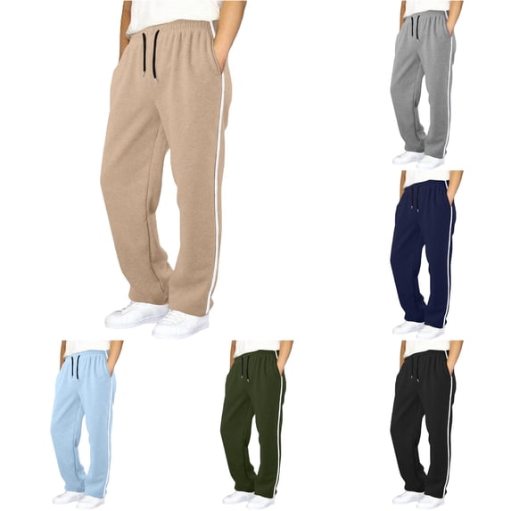 Weebloom Sweatpants For Teen Boys Athletic Running Pants Girls Elastic Waist Loose Fit Casual Jogger Kids Pants With Pockets And Drawstring Trousers Khaki 13-14 Years