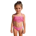 thumbnail image 1 of Weebloom Swimsuit For Teen Girls Two Piece Teen With Fringe Detail Comfortable Fit Beach Pool Party Bathing Suit Swimwear Pink Size 10-11 Years, 1 of 7