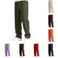 thumbnail image 1 of Weebloom Boy Sweatpants Kids Athletic Running Pants Baggy Straight Leg Open Bottom Casual Pants Elastic Waist Joggers With Pockets And Drawstring Trousers Army Green 13-14 Years, 1 of 5