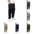 thumbnail image 1 of Weebloom Teen Boys Cargo Pants Kids With Pockets Casual Trousers For Girls Outdoor Play And Daily Wear Black 13-14 Years, 1 of 5