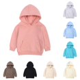 thumbnail image 1 of Weebloom Boys Hoodie Toddler Girls Pullover Sweatshirt Children Solid Plus Babies Hooded Color Tops Coat Tops Pink 12-13 Years, 1 of 6