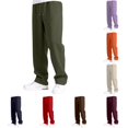thumbnail image 1 of Weebloom Boys' Sweatpants Athletic Running Pants Casual Elastic Waist Drawstring Loose Fit Wide Leg Joggers Pants With Pockets For Kids Trousers Army Green 15-16 Years, 1 of 5