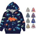 thumbnail image 1 of Weebloom Teen Boys Zip Up Hoodie Jacket With Pocket Hoodies Sweatshirts Truck 3D Digital Print Loose Fit Pullover Casual Hooded Sweatshirt Dark Blue 11-12 Years, 1 of 4