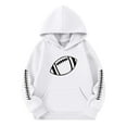 thumbnail image 1 of Weebloom Teen Girl Hoodies Kids Football Print Boys Pullover Sweatshirt Casual Warm Hooded Jacket Children Youth Outdoor Sports Lovely Tops Hoodie 5-6 Years, 1 of 4