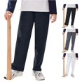 thumbnail image 1 of Weebloom Toddler Boy Dress Pants Uniform Pants For School Party Elastic Waist Formal Trousers Pants With Pockets For Kids 3-16 Years Navy 3-4 Years, 1 of 4