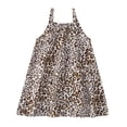 thumbnail image 1 of Weebloom Toddler Girl Dress Sleeveless Kids Summer Strap Print Beach Princess Dress Casual Clothes Brown Girls Sundress, 1 of 3