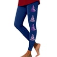 thumbnail image 1 of Weebloom Women's Christmas Leggings Xmas Glass Printed High Waisted Lift Exercise Yoga Pants Navy Xl, 1 of 5