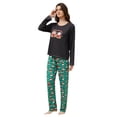 thumbnail image 1 of Weebloom Women's Christmas Pajamas Xmas Flannel Long Sleeve Top With Pants Cozy Winter Holiday Season Pjs Nightwear Black L, 1 of 9