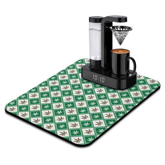 Weed Aesthetic Absorbent Mat Multi-Purpose Mat for Coffee Spills & Counter Safety