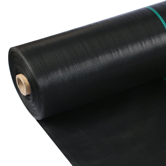 Weed Barrier Fabric, Heavy Duty Woven Landscape Fabric, Easy Setup Ground Cover Weed Control Mat for Greenhouse, Yard, Flower Bed, Garden, Black