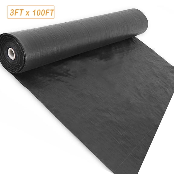 Weed Barrier, Heavy-duty Garden Weed Landscape Fabric Durable Polypropylene Cloth for Gardening, Soil Erosion Control, and UV stabilized (3FT x 100FT)