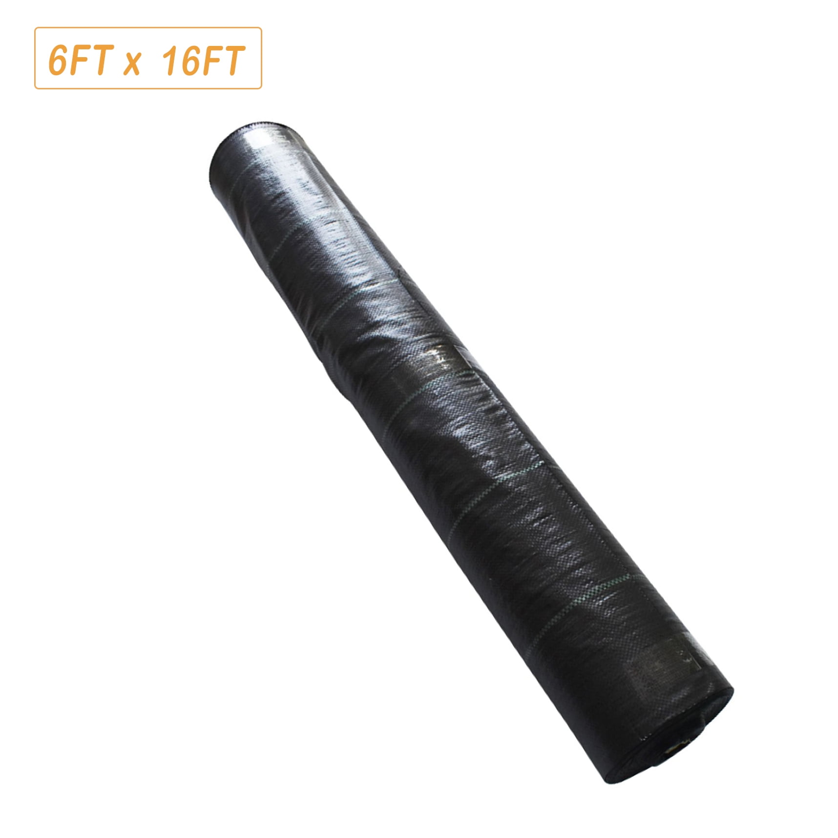 Weed Barrier, Heavy-duty Garden Weed Landscape Fabric Durable Polypropylene Cloth for Gardening, Soil Erosion Control, and UV stabilized (6FT x 16FT)