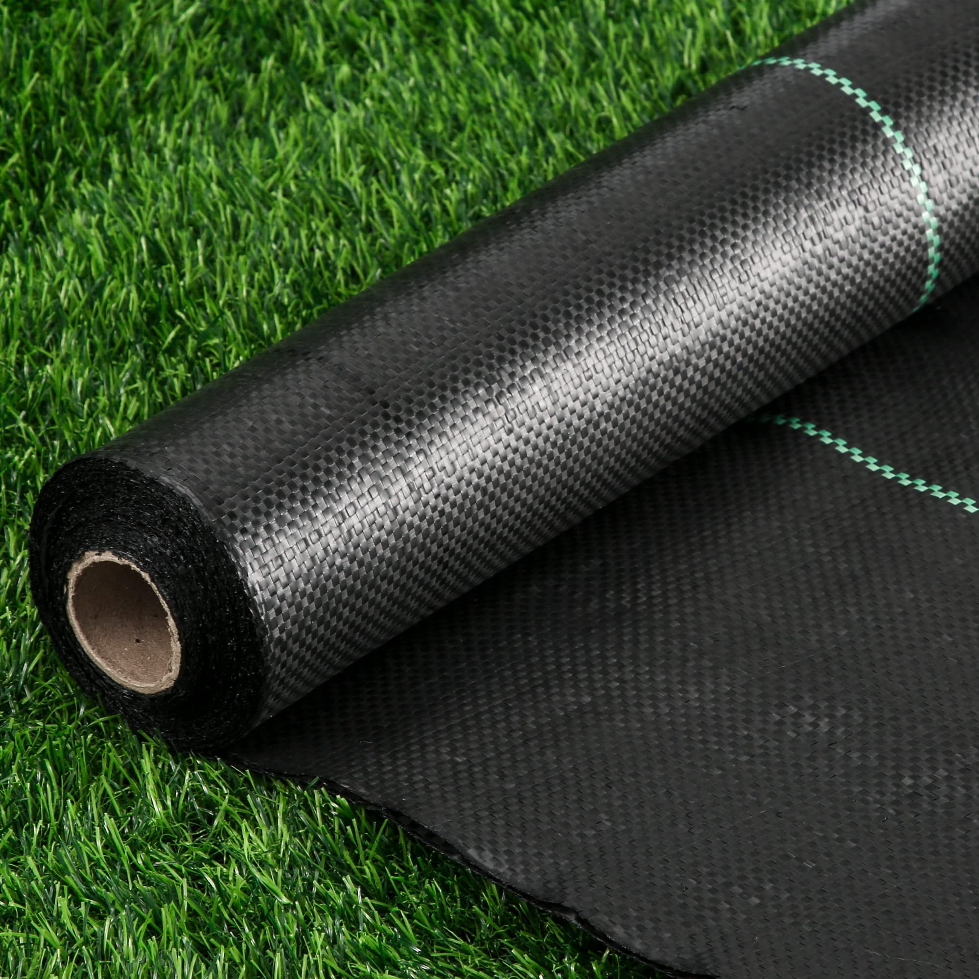 Weed Barrier Landscape Fabric Heavy Duty  2.6ft X 100ft Thicken Garden Blocker Mats Control Cloth Woven Geotextile For Beds Underlayment Commercial Driveway