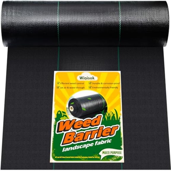 Weed Barrier Landscape Fabric Heavy Duty 4FT x 200FT Thicken Garden Fabric Weed Mats Cloth Durable Weed Control Mulch Breathable for Landscaping Weed Blocker Garden Bed Cover