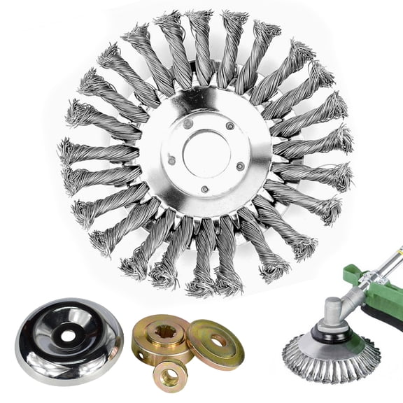 Weed Brush, Wire Brush for Grass Trimmer, Professional Wild Weed Brush for Grass Trimmer (150mm x 25.4mm), Wild Weed Brush for Effective Weed Removal