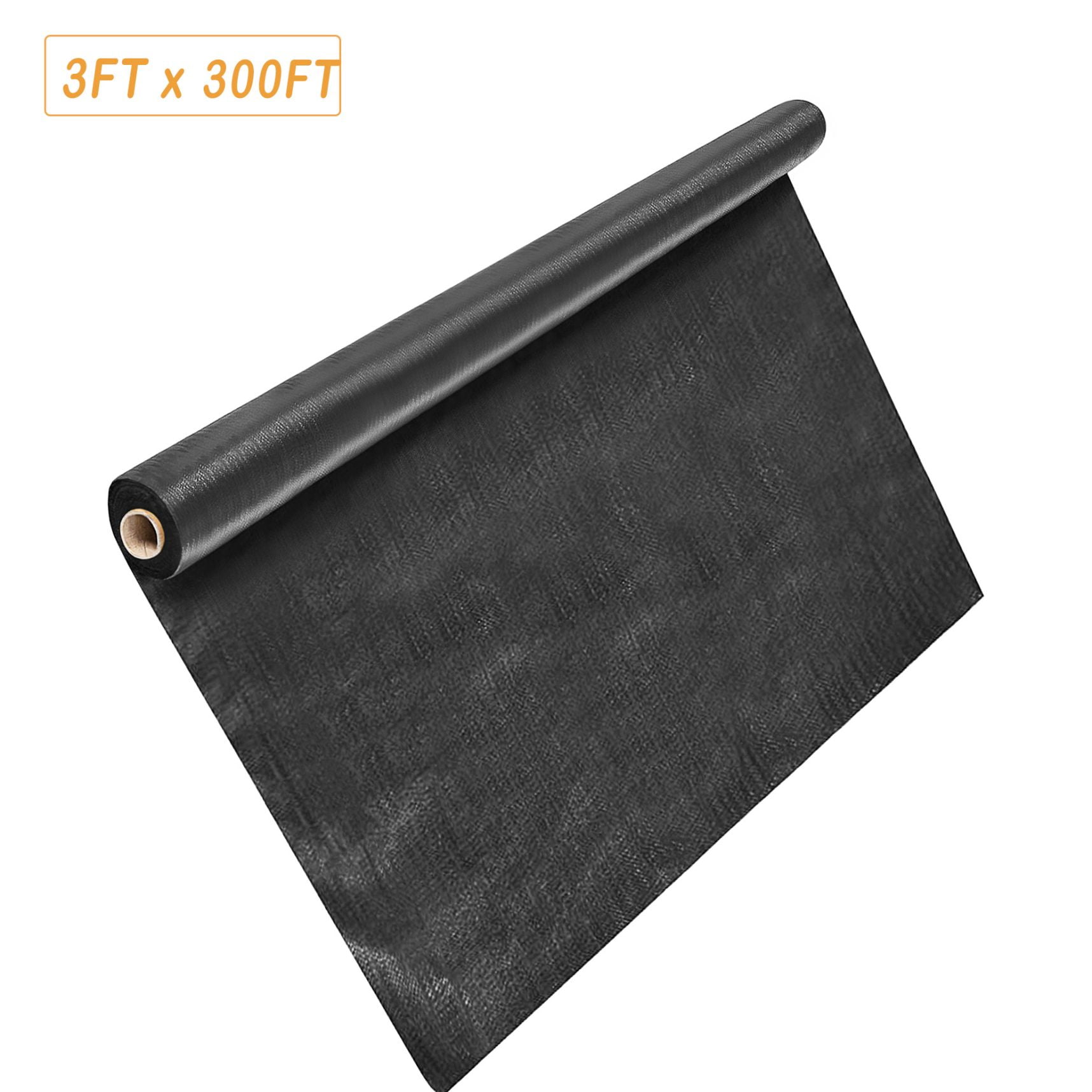 Weed Cover Landscape Fabric Woven Ground Barrier 3FT Heavy-duty Weed Block Gardening Weed Matting Easy Setup & Superior Weed Control for Flower Bed, Yard, Garden