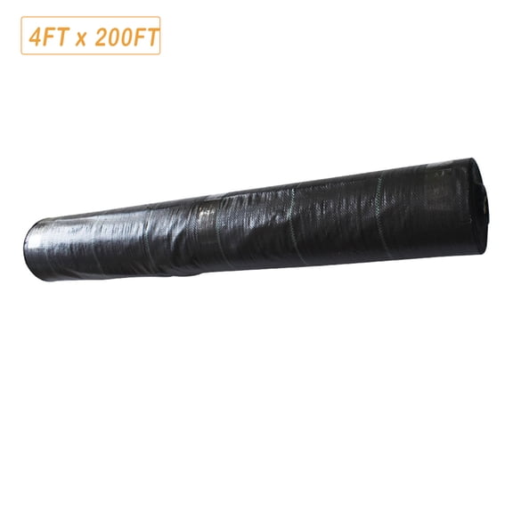 Weed Cover Landscape Fabric Woven Ground Barrier 4FT x 200FT Heavy-duty Weed Block Gardening Weed Matting Easy Setup & Superior Weed Control for Flower Bed, Yard, Garden