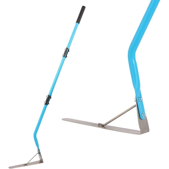 Weed Cutter,Weeder with Double-Edged 304 Stainless Steel Sharp Blade, Manual Weed wracker, Long Sickle with 41 Soft Rubber Handle, Garden Tool for Grass