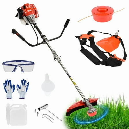 Weed Eater Gas Powe 52cc 2-Stroke Gas Crank, 2 in 1 Grass Trimmer, Multi-Functional Trimming Tool - String Trimmer, Brush Trimmer
