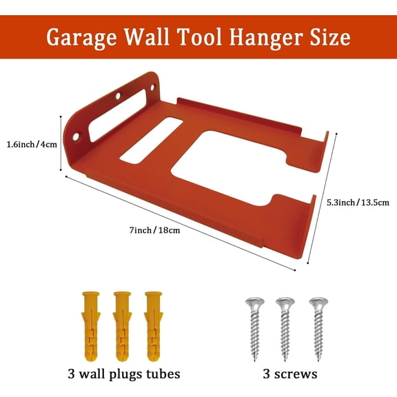 Weed Eater Hanger -2 Pack Heavy Duty Trimmer Rack Wall Mount for Grass Trimmer, Garden Tool Rack/Bracket, Wall Mount Tool Hanger, Shed Storage, Weed Wacker Holder