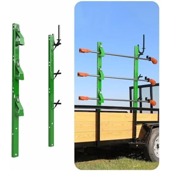 Weed Eater Rack for Trailer Trimmer Rack Mount on Open Trailer Holder Lawn Equipment Rack for Landscape Truck 3 Place Weedeater Rack Landscape Trailer Accessories$$Tools
