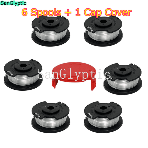 Weed Eater String for Hyper Tough HT-19-401-003-06 & HT-19-401-003-07,0.065" 16 Ft String Trimmer Line, 20V Max Weed Eater Spool ( Spools + Cap Cover)