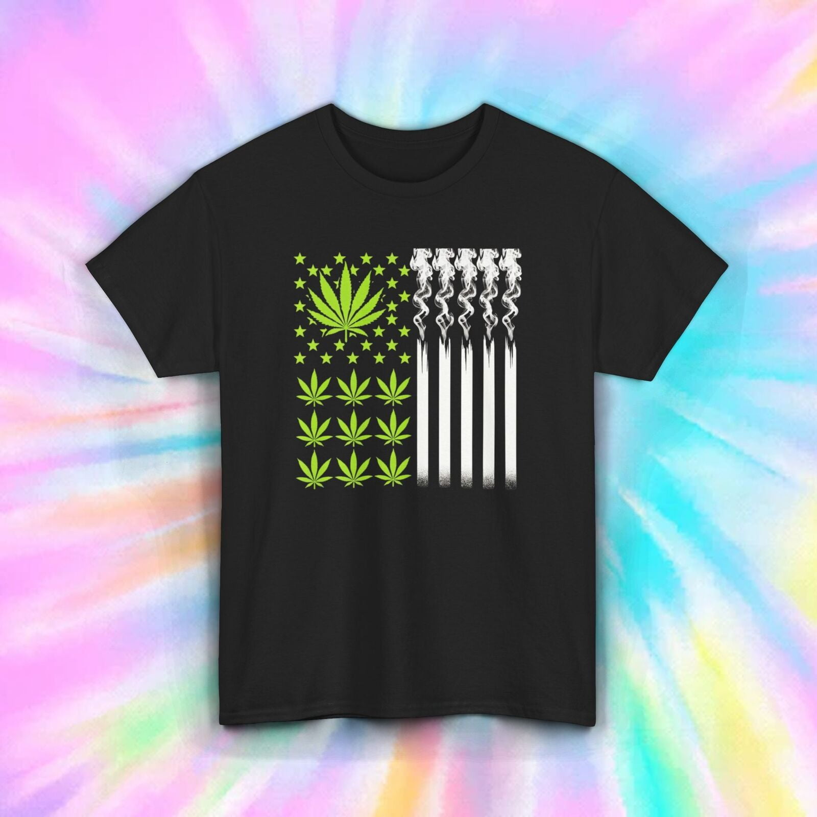 Weed Flag TShirt Marijuana Leaf Graphic Cannabis Lover Tee S5XL