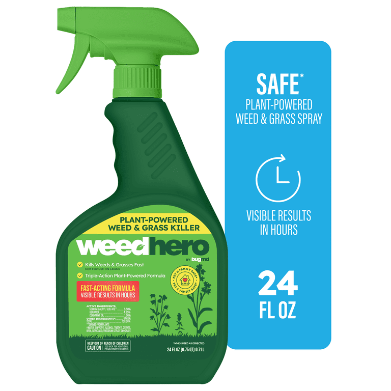 weed and glp 1 BugMD Weed Hero Plant-Powered Pet-Safe Weed & Grass Killer Spray, Ready-to-Use, 24 fl oz