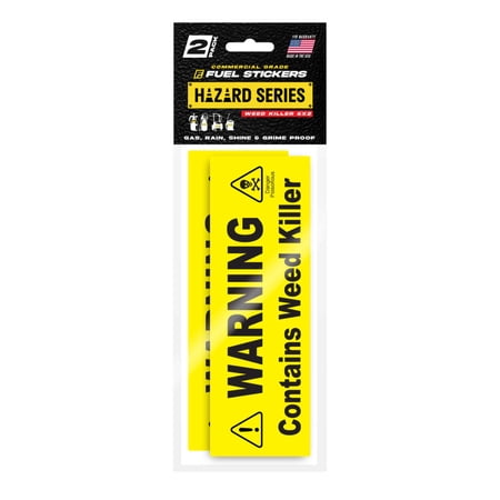Weed Killer Sticker | Pump Sprayer Labels by Fuel Stickers | 2x6 | 2 Pack | USA Made