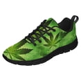 thumbnail image 1 of Weed Leaf Shoes for Men Women Running Sneakers Breathable Casual Sport Tennis Shoes Gift for Him Her Black Size 4.5, 1 of 5