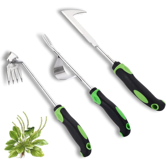 Weed Puller Tool 3pcs, 2026 New Portable Weeder Tool, Weeding Tool with Stainless Steel, Garden Tools for Plant & Weeding, Crack Weeder Tool, Weed Remover Tool for Farm & Backyard