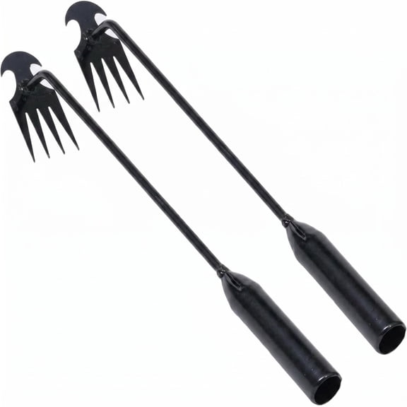 Garden Weed Puller Tool, 4 Teeth Manganese Steel Forged Hand Weeder
