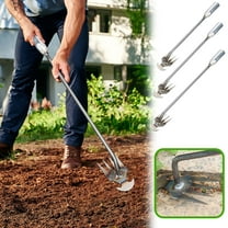 Weed Puller Tool, Garden Weed Pulling Tool Stand Up Heavy Duty, Stainless Steel Hand Weeder Tool with Handle, 11.8inch Dual Purpose Manual Weeders Tool for Garden