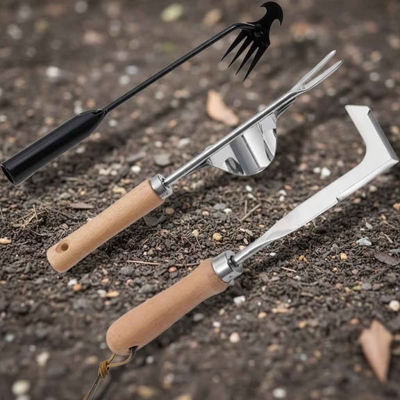 Weed Puller Tool, Manual Hand Weeder, Crack Weeder, Stainless Steel Crevice Weeding Digger, Paving Brick Moss Removal, L-Shape Gardening Crack Sickle, Lawn Edger and Driveway