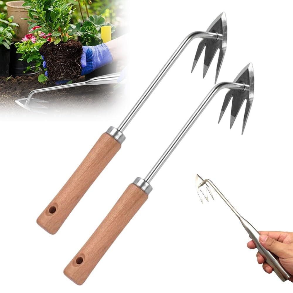 Weed Puller Tool, New Garden Weed Pulling Tool, 4 Teeth Weed Puller ...