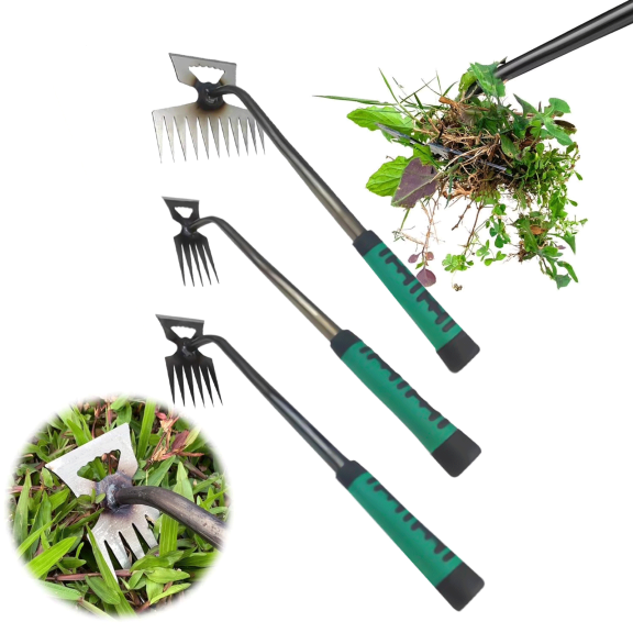 Weed Puller Tool, Time-Saving Garden Tools,  Weeding Tool Multifunctional Weeder, Dandelion Weed Puller Tool Gardening Tools for Yard,5/6/11 Teeth 1Set
