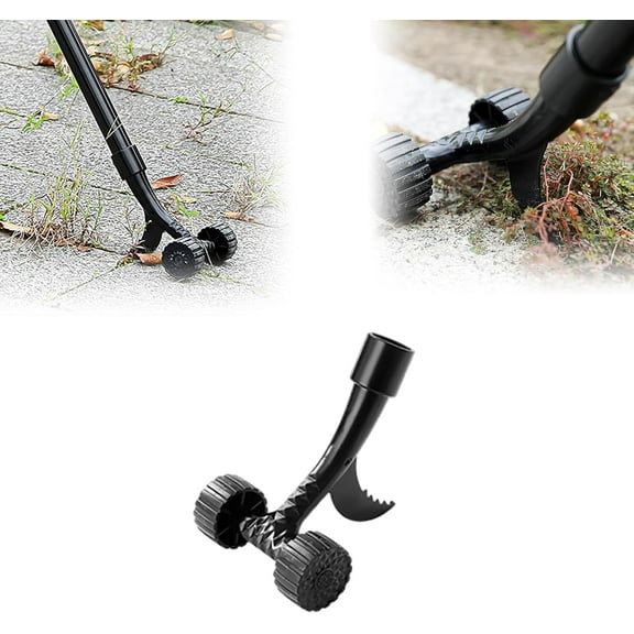 Weed Puller Tool with Wheels Stand Up Weed Extractor Tool Lightweight Compact Garden Weeding Tool for Easy Effective Weed Removal Tool Precision Weed Puller for Summer Gardening (Black)