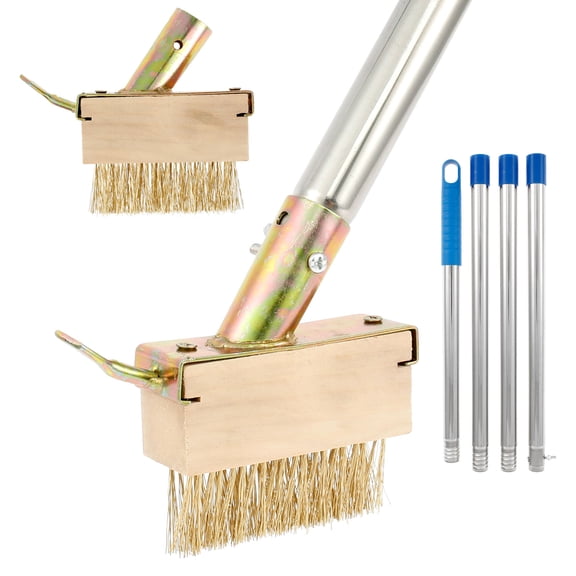 Weed Remover Tool Detachable Weed Remover Wire Brush with Adjustable Handle Crack Weeder Tool Manual Crevice Weeding Tool for Sidewalk Courtyard Patio