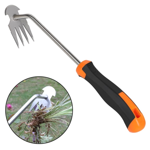 Weed Remover Tool,Portable Garden Weeder Tool,New Gardening Weeding Tools,for Garden Hand Tools for Vegetable Gardening Backyard Farm Planting & Uprooting Weeding Tool (Rubber Handle)