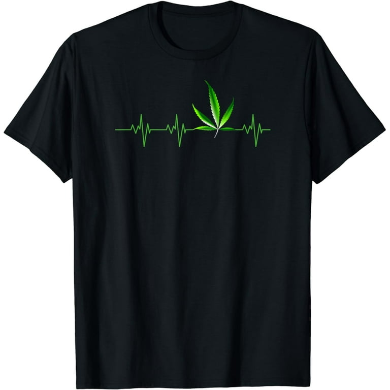 Weed Shirts For Men & Women Marijuana Leaf Heartbeat Gift Weed Shirts For Men & Women Marijuana Leaf Heartbeat Gift