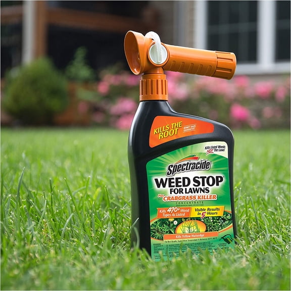 Weed Stop For Lawns + Crabgrass Killer Concentrate, 32-oz, 6-PK, Clear