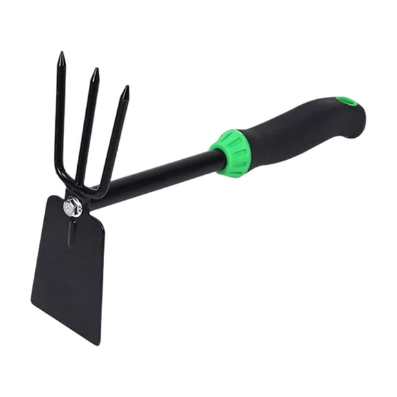 Weed Tool Garden Hoe, Soil Tiller Cultivator, Heavy Duty Metal Stirrup Hoe Weeder Scraper Rake for Flower Beds, Patio, Garden Loosening Soil Weeding Digging, Horticultural Hand Rake, 1x Rake