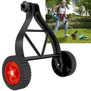 String Trimmer Support Wheel – Adjustable Height, Fits 23-28mm Tubes – Auxiliary Wheel For Weed Whackers & Lawn Mowers