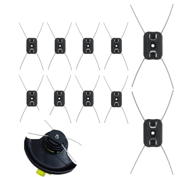 Weed Wacker Attachments Blade,12Pcs Replacement Steel Wire Grass Trimmer Head, Weed Trimmer Head Accessories for Cordless Grass