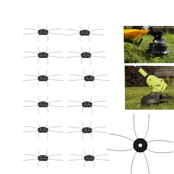 Weed Wacker Blades Attachments,Steel Wire Line Electric Trimmer Head Weed Wackers Attachment, for Cordless Grass Trimmer,8 String
