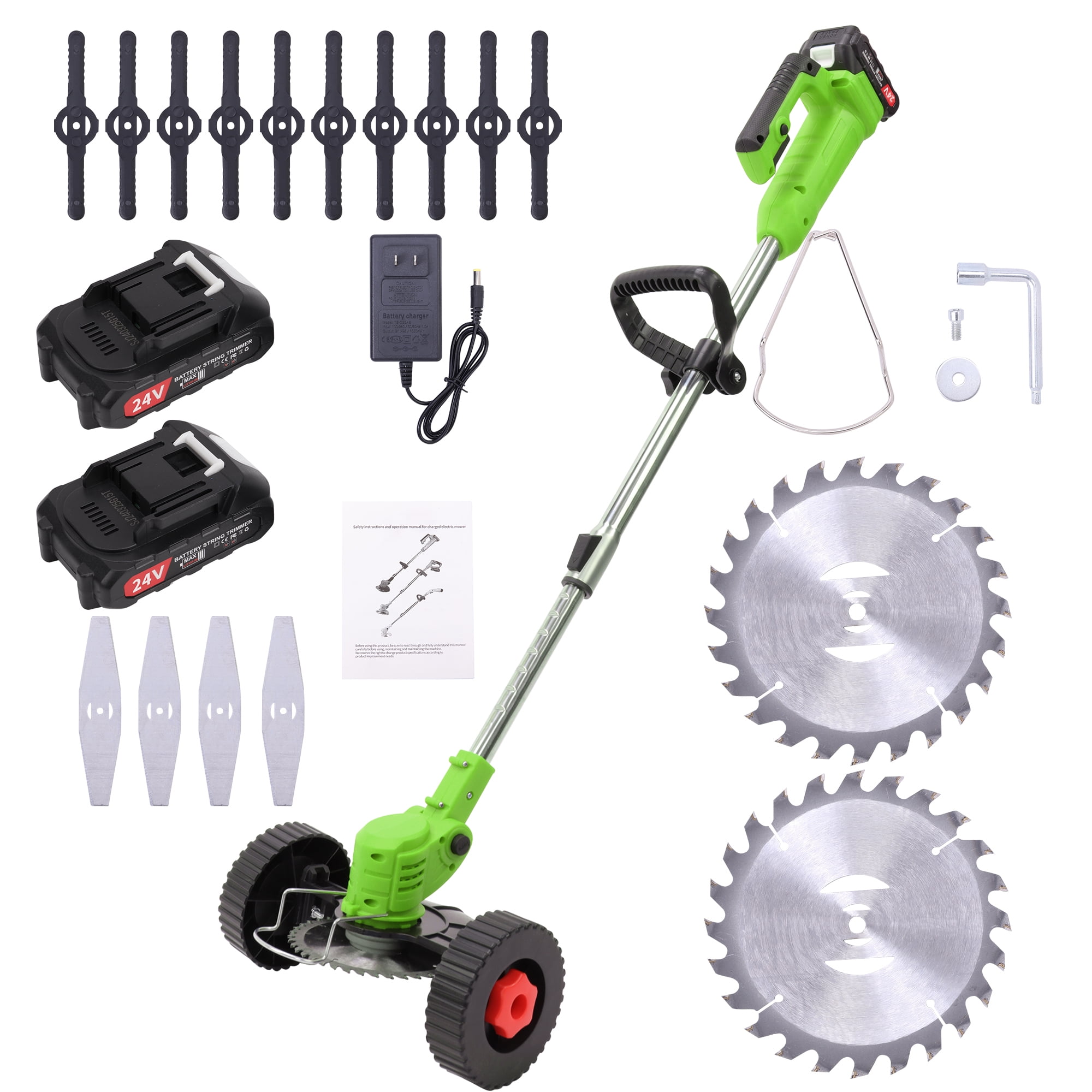 Weed Wacker Cordless Electric Cutter Stringless Weed Eater Garden Yard ...