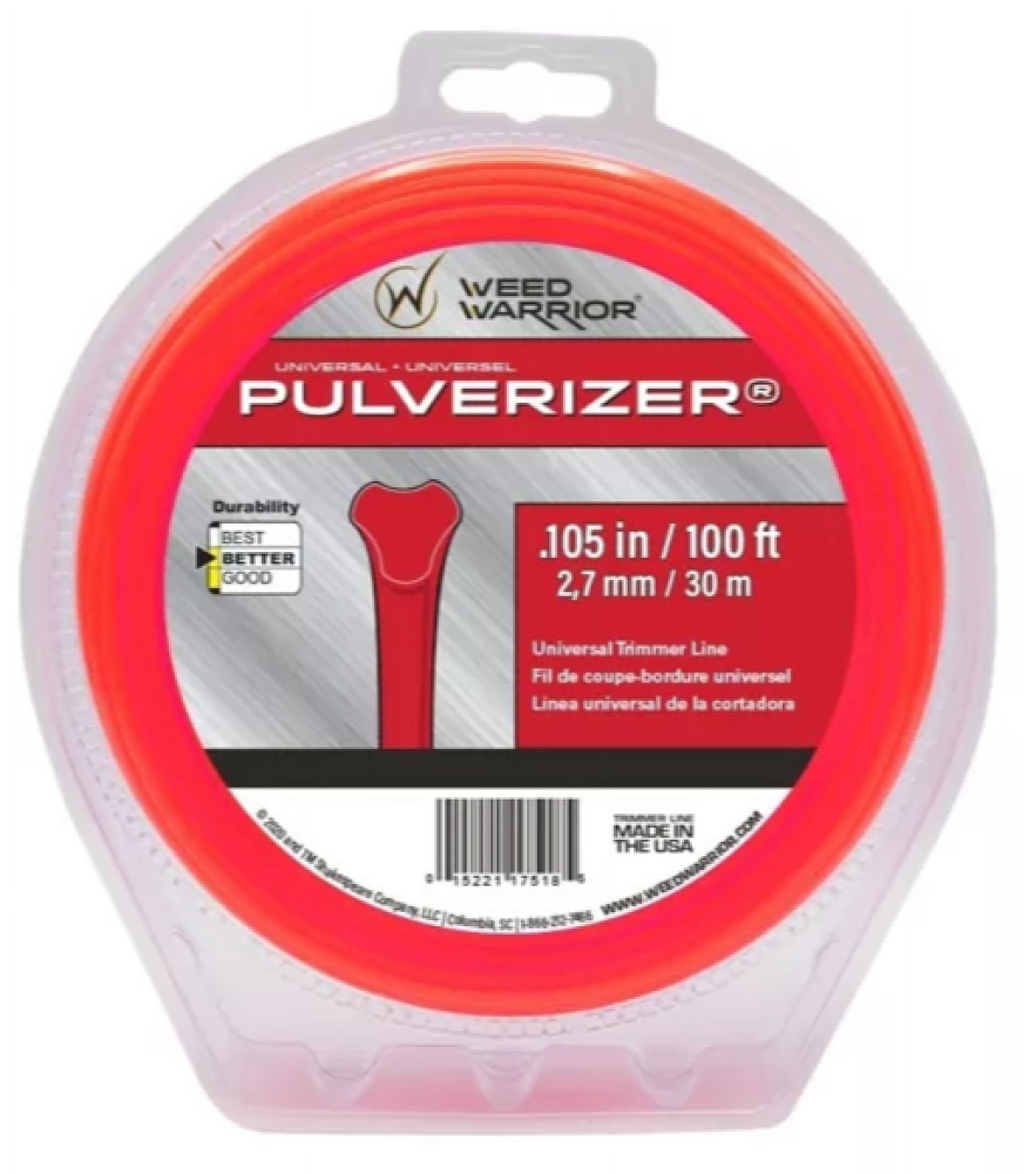 Weed Warrior 17518 Pulverizer Universal .105 in. x 105 ft. Trimmer Line