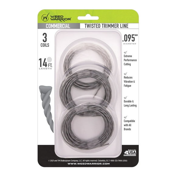 Weed Warrior Commercial 0.95 in. x 14 ft. Nylon Trimmer Line