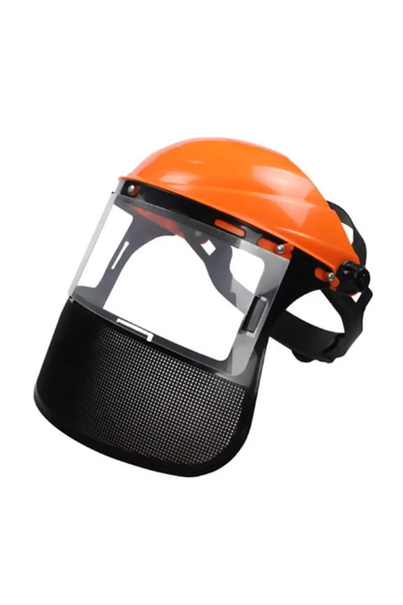 Weed Whacking - Safety Face Mask for Grinding and Cutting with Ratchet Headgear and Full Impact Resistant Face Mask , Face Visor for Weed Eating Garden Arborist