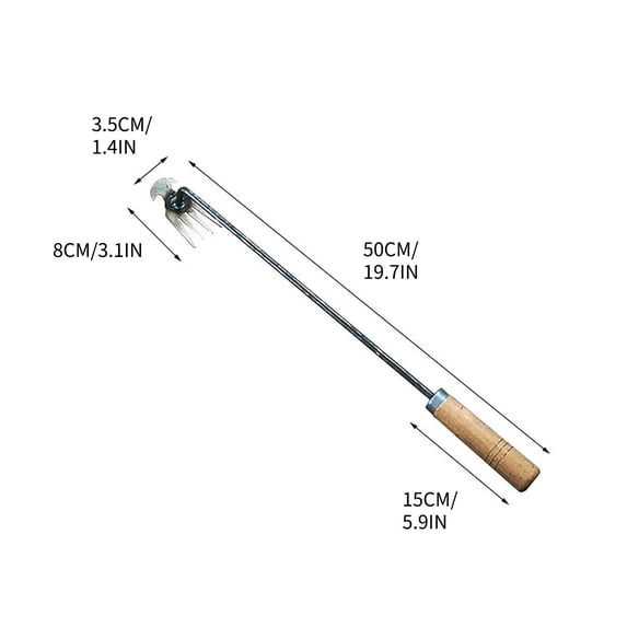 Weeding Artifact Uprooting Weeding Tool, Upgrade Garden Weeding Tools 4 Teeth Dual Purpose Weeder, Manganese Steel Forged Hand Weed Puller Garden Weed Pulling Tool (A&B-11inch,C&D19inch)